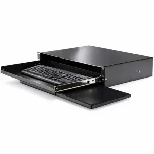 Keyboard Shelf with Mousepad - Flush Mount Cabinet Version - 2U