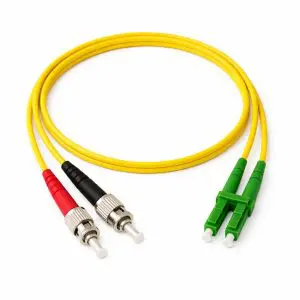 OS2 (LC/APC - ST) Single-Mode Duplex Fiber Cable - 3mm Yellow Jacket