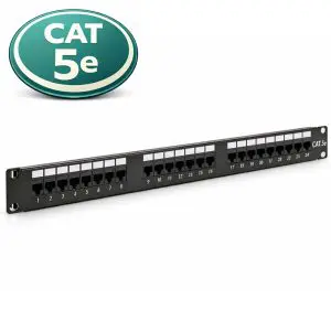 Cat5e - 24 Port - Patch Panel - RJ45 to 110 Style - T568A/B - 1U