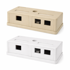 Surface Mount Kit, Box + 3 Port Keystone Inserts, Unloaded, Beige or White