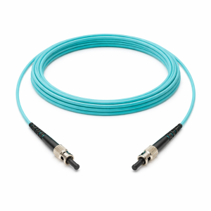 OM3 (ST - ST) Multimode Simplex Fiber Cable – 3mm Aqua Jacket