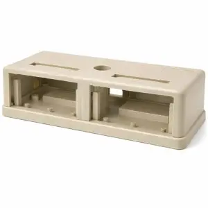 Surface Mount Box, Holds Two Inserts (not included), Beige