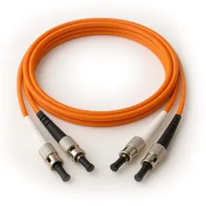 OM3 (ST – ST) Multimode Duplex Fiber Cable – 3.0mm Orange Jacket