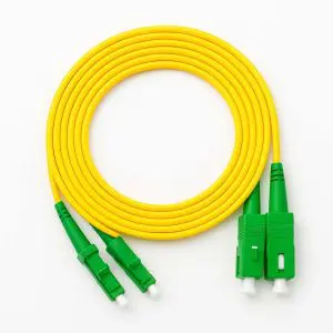 OS2 (LC/APC - SC/APC) Single-Mode Duplex Fiber Cable - 3mm Yellow Jacket