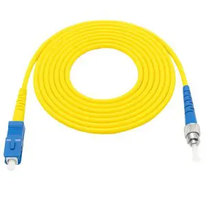 OS2 (SC - ST) Single-Mode Simplex Fiber Cable - 3mm Yellow Jacket