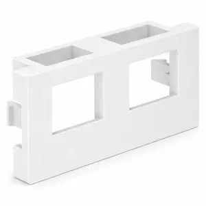 Surface Mount Box Keystone Insert, 2 Port, Unloaded, White
