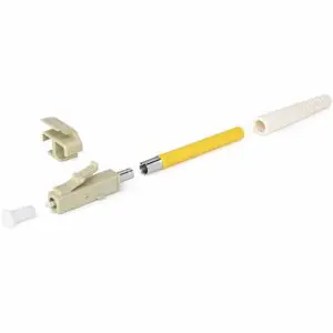 LC MultiMode Duplex Fiber  Ceramic Connector - 3mm - Beige