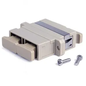 SC to SC - Fiber Feedthru Connector - Singlemode or Multimode - Duplex