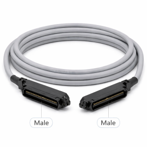 25 Pair Telco Riser Cable - 90° Male to 90° Male - CMR - Cat3