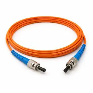 OM1 (ST - ST) Multimode Simplex Fiber Cable – 3mm Orange Jacket