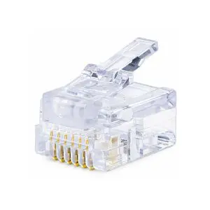 Modular Plug - RJ12 - 6P/6C - Round Wire - Solid - 50µ Gold