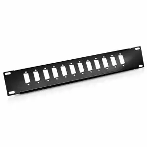 D-Sub 9 Pin - 16 Port Feedthru Panel - 1U - Unloaded