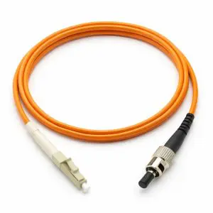 OM2 (LC - ST) Multi-Mode Simplex Fiber Cable - 3mm Orange Jacket