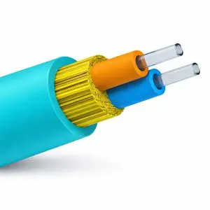 Bulk Fiber MM/02str, OM3, 4.4mm, OFNR, DIB, In/Out, AQUA