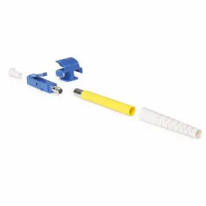 LC SingleMode Duplex Fiber Connector - 3mm - Ceramic - Blue