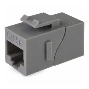 Cat5e Keystone F-Thru - RJ45/RJ45 - Straight - 8P/8C - Slim