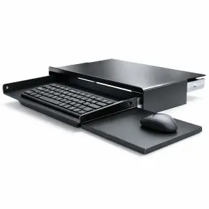 Keyboard Shelf with Mousepad - Open Rack Version - 2U