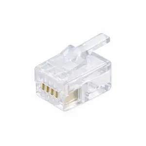 Modular Plug - RJ11 6P/4C - Flat Wire - Solid/Stranded