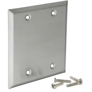 Stainless Steel Wall Plate - Blank - Dual Gang