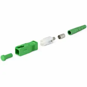 SC/APC SingleMode Simplex Fiber Connector - 2.5 um - Ceramic - Green
