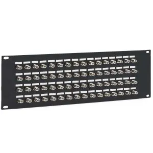 64 Port F Connector Feedthru Panel - Loaded - 3Ghz