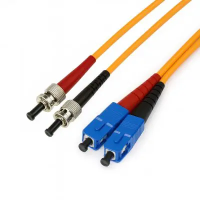 OM1 (SC - ST) Multi-Mode Duplex Fiber Cable - 3mm Orange Jacket-1