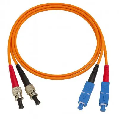 OM1 (SC - ST) Multi-Mode Duplex Fiber Cable - 3mm Orange Jacket