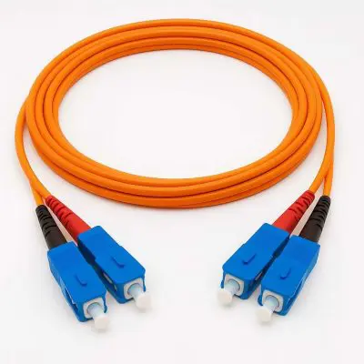OM1 (SC – SC) Multi-Mode Duplex Fiber Cable – 3mm Orange Jacket-1
