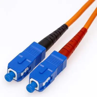 OM1 (SC – SC) Multi-Mode Duplex Fiber Cable – 3mm Orange Jacket
