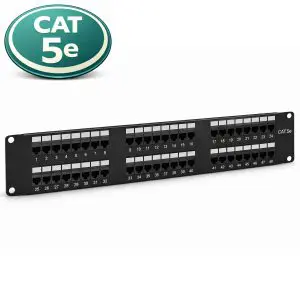 Cat5e - 48 Port - Patch Panel - RJ45 to 110 Style - T568A/B - 2U