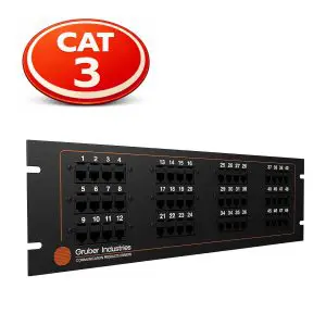 Cat3 - 48 Port - Patch Panel - RJ11 4P/2C - 25 Pair Telco Style - 3U
