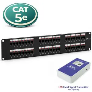 CAT5e - 48 Port - Patch Panel - RJ45 to 110 Style - T568A/B - 2U - With LED Port Status