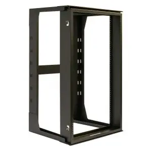 Hinged Wall Mount Rack - Black - 19" (19U)