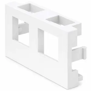 Surface Mount Box Keystone Insert, 2 Port, Unloaded, White