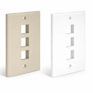 Keystone Wall Plate - Single Gang - 3 Port