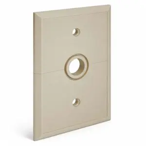 25 Pair Wall Plate, Split Single Gang, 1 Hole, Beige