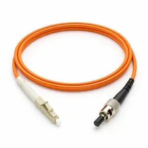 OM1 (LC - ST) Multi-Mode Simplex Fiber Cable - 3mm Orange Jacket