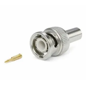 BNC Connector - RG6 - Male - 2 Piece Hex Crimp - PVC - 75Ω