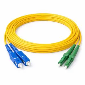 OS2 (LC/APC - SC) Single-Mode Duplex Fiber Cable - 3mm Yellow Jacket