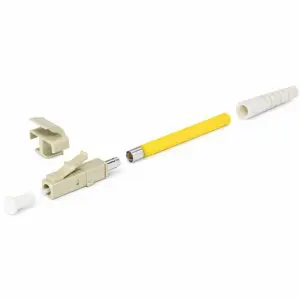 LC MultiMode Duplex Fiber Ceramic Connector - 1.6mm-2mm - Beige