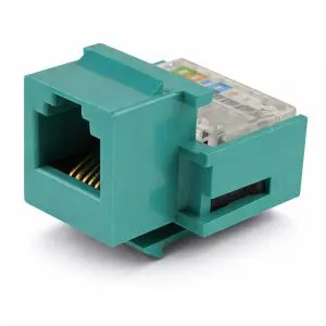 Cat3 Keystone Jack - RJ12/V-Slot 90° - 6P/6C - USOC