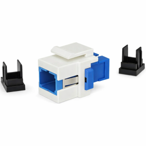 SC to SC - Fiber Feedthru Connector - Singlemode or Multimode - Simplex - Keystone Mount