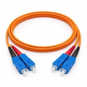 OM1 (SC - SC) Multi-Mode Duplex Fiber Cable - 3mm Orange Jacket