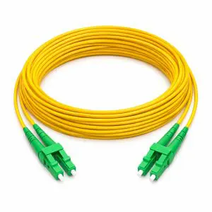 OS2 (LC/APC - LC/APC) Single-Mode Duplex Fiber Cable - 3mm Yellow Jacket
