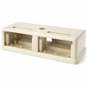 Surface Mount Box, Holds Two Inserts (not included), Beige