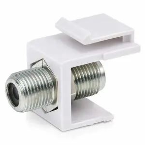 Keystone Feed-Thru - F Connector - Beige or White