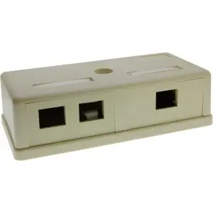 Surface Mount Kit,Box + 3 Port Keystone Inserts,Unloaded,Beige or White