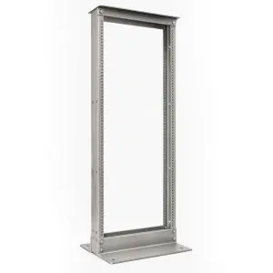 6' Two Post Aluminum Network Rack - Mill Finish - 19" (42U)