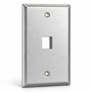 Keystone Stainless Steel Wall Plate - 1 Port