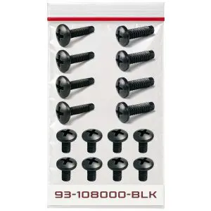 Pan Head 12-24 and 10-32 x 5/8" and 3/8" Black Screw Hardware Kit - Qty 12